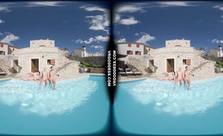 Kristina Emmux And Rebeka Ruby Poolside Naked Sunbathing Swimming Italian Villa