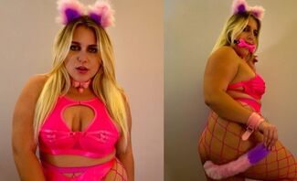 Cosplay BBW Plays With Anal Cat Tail And Huge Toy Ivanna